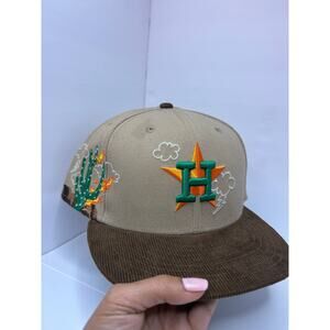 New Era 59FIFTY Houston Astros Fitted Cap Tan Brown – Size 7 3/4